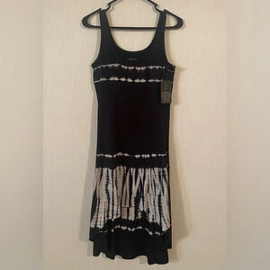 NWT Mark New York Performance Black White Tie Dye High Low Tank “Missy” Dress